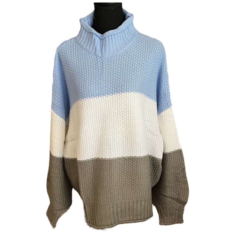 NWOT chunky knit turtle neck batwing pullover sweater size XXL